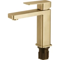 Смеситель для раковины Fmark FS8701C золотой матовый