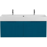 Тумба под раковину Cezares Premium 55448 120,4 см, подвесная, Plisse Blu Petrolio