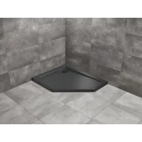 Душевой поддон Radaway Doros PT E Stone Black SDRPT1080-01-54SL 100x80 см L, акриловый, пятиугольный, черный