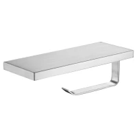 Держатель туалетной бумаги Wonzon & Woghand WW-V2801-CR с полкой для телефона, хром