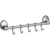 Планка с крючками D-Lin D201855-5 для ванны, хром