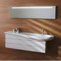 Тумба белый глянец 99,4 см 2 ящика Laufen Alessi One 4.2450.0.097.631.1