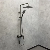 Душевая система Comforty FF074R-CGT 00-00004537 230 мм, со смесителем, графит матовый