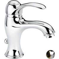 Смеситель для раковины Emmevi Harmony 22003/CO с донным клапаном, хром/золотой