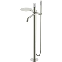Смеситель напольный для ванны Boheme Stick Mramor Grey 129-NB-MR-GR никель матовый/серый мрамор