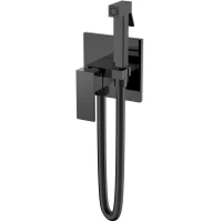 Гигиенический душ Boheme Qubic 477-SGM со смесителем, графит глянец