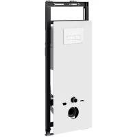 Инсталляция для унитаза WasserKRAFT Salm 27 27TLT.010.ME.WH.WM03 с кнопкой смыва, белый матовый