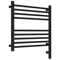 Полотенцесушитель электрический 500x500 черный матовый МЭМ правый, перемычка прямая Сунержа Богема 3.0 31-5805-5050