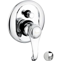 Смеситель для ванны Emmevi Tiffany 6019/BC встраиваемый, хром/белый