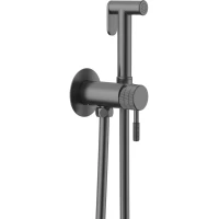 Гигиенический душ GID Edessa L070-GM-GD со смесителем, вороненая сталь матовый