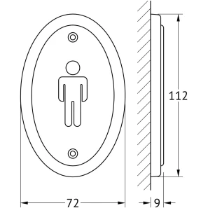 Изображение товара табличка информационная "мужской туалет" valsan val 005