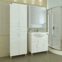 Комплект мебели белый глянец 81 см Санта Дублин 223008 + CLASSIC80 + 700180