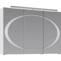 Зеркальный шкаф 100x70 см белый глянец Clarberg Dune DUN0410