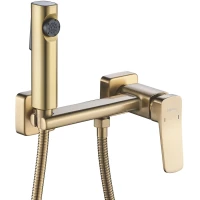 Гигиенический душ Shevanik S9905G-1 со смесителем, золотой матовый