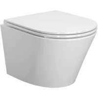 Унитаз подвесной Ambassador Ritz 233K19004RS безободковый, с сиденьем микролифт, белый глянец