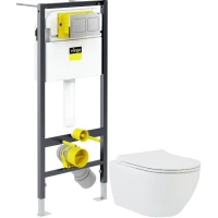 Комплект подвесной унитаз beWash Bogen 88303201 + система инсталляции Viega 792596
