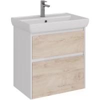 Тумба дуб кантри/белый глянец 64,4 см Lemark Combi LM03C70T-dub