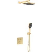 Душевой комплект Vincea VSFW-4211BG 315x210 мм, со смесителем, золотой матовый