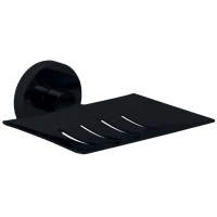 Мыльница Nofer Niza 16855.N настенная, черный матовый