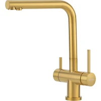 Смеситель для кухни PEZARO PZM.301.GOLD с подключением к фильтру, золотой