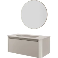 Комплект мебели Armadi Art Voi Cashmere 782-100-C + 786-100-C без отв. + 545-80-G 102 см, подвесной, кашемир матовый