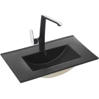 Раковина WeltWasser Deilbach 7517-70 MT-BL 10000005572 71x39,5 см, накладная, черный матовый