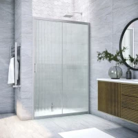 Душевая дверь Vegas Glass ZP Novo h2000 120 07 Moru 120 см, профиль матовый хром, стекло рифленое