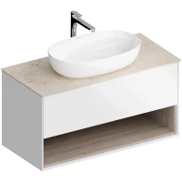 Тумба белый глянец/дуб орегон 97,9 см Kerama Marazzi Plaza Modern PLB.M.100.1\WHT