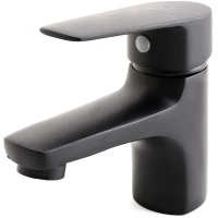 Смеситель для раковины Orange Loop M26-021b без донного клапана, черный матовый