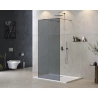 Душевая перегородка Cezares Liberta LIBERTA-L-2-110-120-GR-Cr 110 см, профиль хром, стекло графитовое