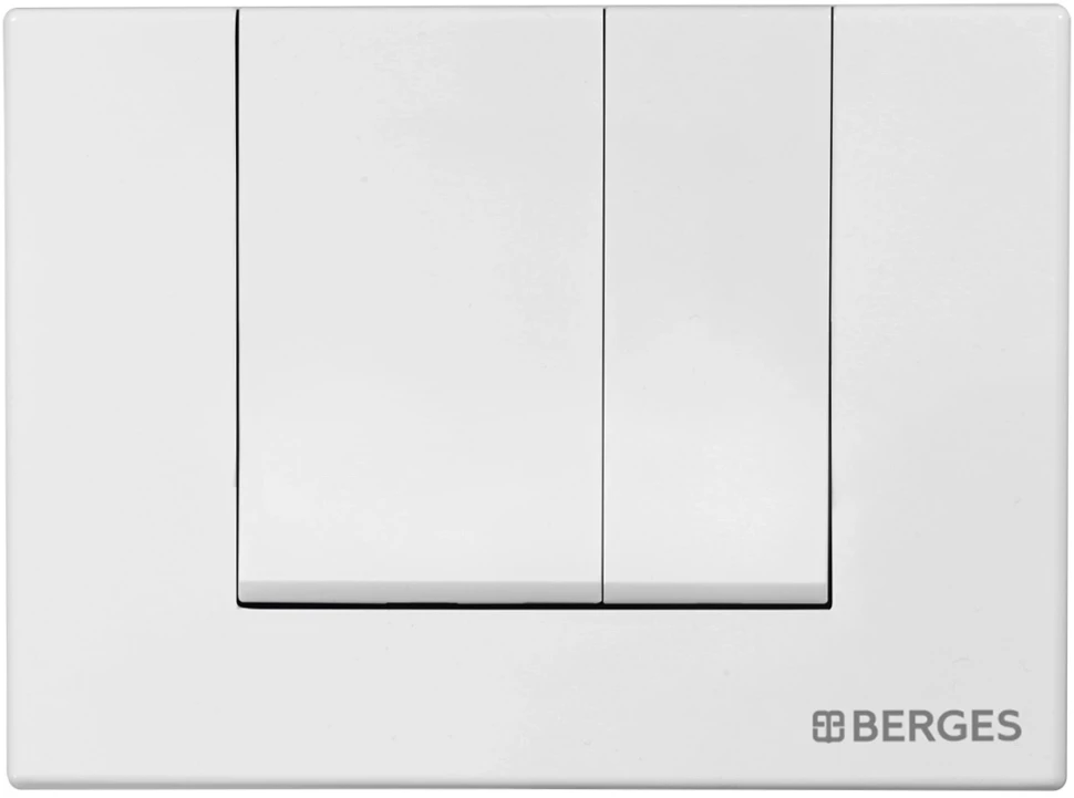 Смывная клавиша Berges Novum S1 белый глянец 040041 - фото 1