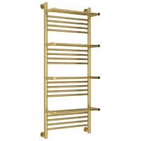 Полотенцесушитель водяной 1200x500 золотой Сунержа Богема с полкой+ 03-0224-1250