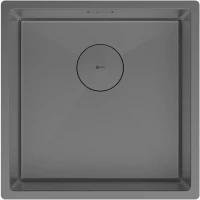 Кухонная мойка Lemark Olanga 440 9936123 44x44 см, графит матовый