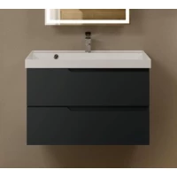 Тумба под раковину AQUAme S3 AQM900380GM 78,6 см, подвесная, антрацит матовый