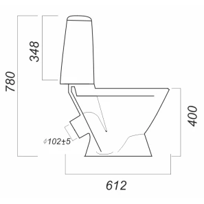 Изображение товара унитаз-компакт косой выпуск с сиденьем дюропласт с микролифтом sanita лада комфорт ldasacc01030711