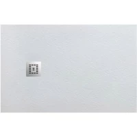 Душевой поддон BelBagno Uno TRAY-MR-UNO-AH-170/80-35-W-CR 170x80 см, из литьевого мрамора, прямоугольный, белый