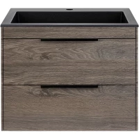 Тумба под раковину Vincea Chiara 2D VMC-2C2600RO 59,2 см, подвесная, темный дуб