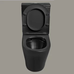 Изображение товара унитаз-компакт cerutti spa sella ct9865 безободковый, с сиденьем микролифт, черный матовый