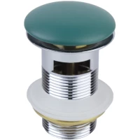 Донный клапан для раковины Bronze De Luxe 1001/1G с переливом, зеленый матовый