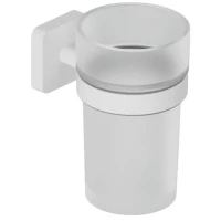Стакан для зубных щеток Kludi Vela S 2597553 настенный, белый матовый