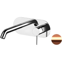 Смеситель для раковины Remer X Style X15LWBRP встраиваемый, без донного клапана, медь матовая