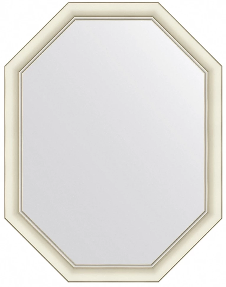 Зеркало 61x81 см белый с серебром Evoform Octagon BY 7435 сувенир полистоун водяной шар дед мороз с подарком белый с серебром 7х6 7х8 8 см