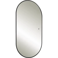 Зеркало AQUAme AQM9109B 55x105 см, с LED-подсветкой, сенсорным выключателем, антизапотеванием, черный