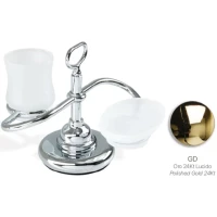 Стакан для зубных щеток с мыльницей Stil Haus Elite EL15(16) настольный, золотой