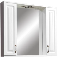 Зеркальный шкаф 90x80 см белая ольха Stella Polar Кармела SP-00000186