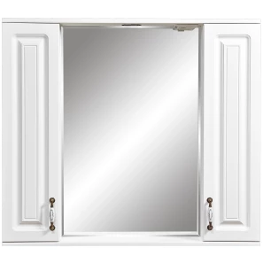 Изображение товара зеркальный шкаф 90x80 см белая ольха stella polar кармела sp-00000186