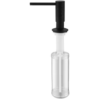 Дозатор для жидкого мыла Paulmark Decus D004-BLM 350 мл, встраиваемый, для кухни, черный металлик