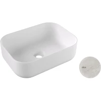 Раковина-чаша Alice Unica Carrara 32190185 50x37 см, накладная, белый мрамор