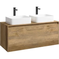 Тумба с раковиной дуб балтийский 120 см Aqwella 5 Stars Mobi MOB0112DB + MOB0712DB + 641945 + 641945