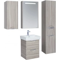 Комплект мебели дуб фьорд 50 см Акватон Сильва 1A211701SIW60 + 1WH302184 + 1A215502SIW6L